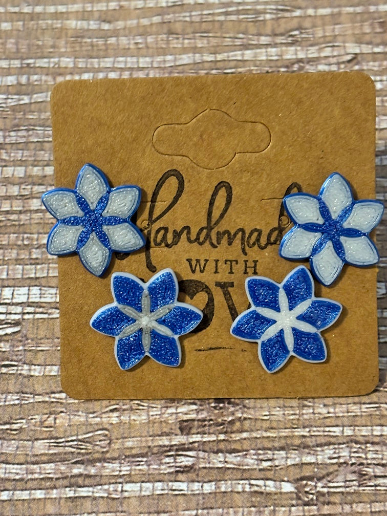 Blooming studs; 3D print Earrings