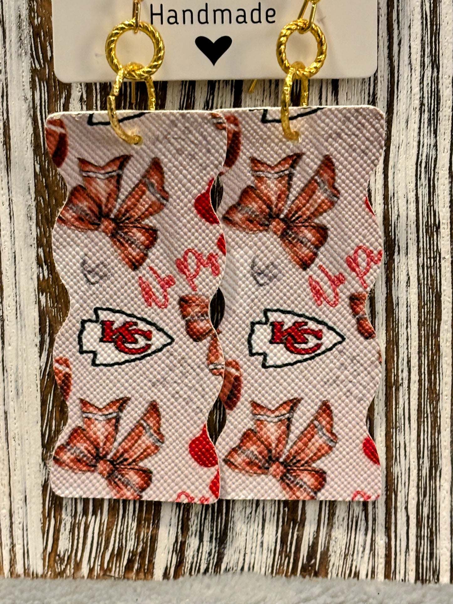 KC Waves Faux Leather Earrings