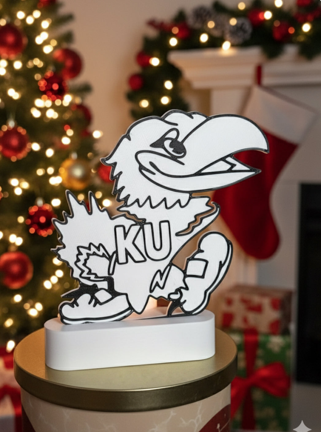 Rock Chalk Christmas Cheer Tea light Home Decor