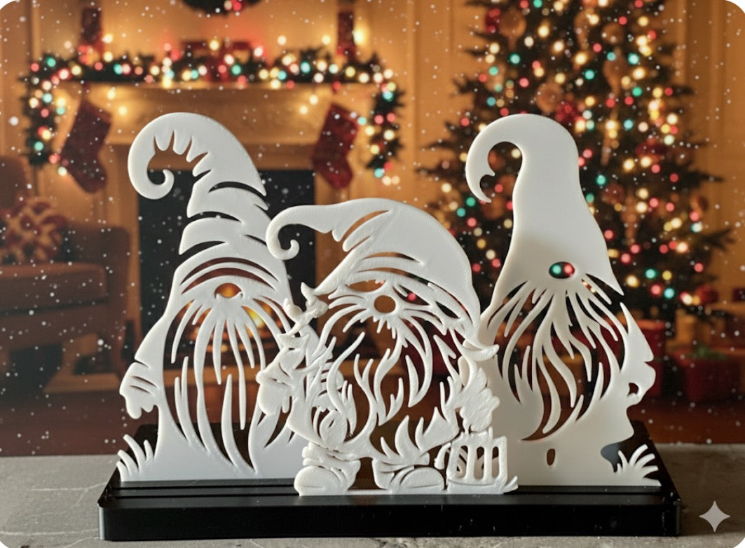 Holiday Gnome 3D Tea light Figure