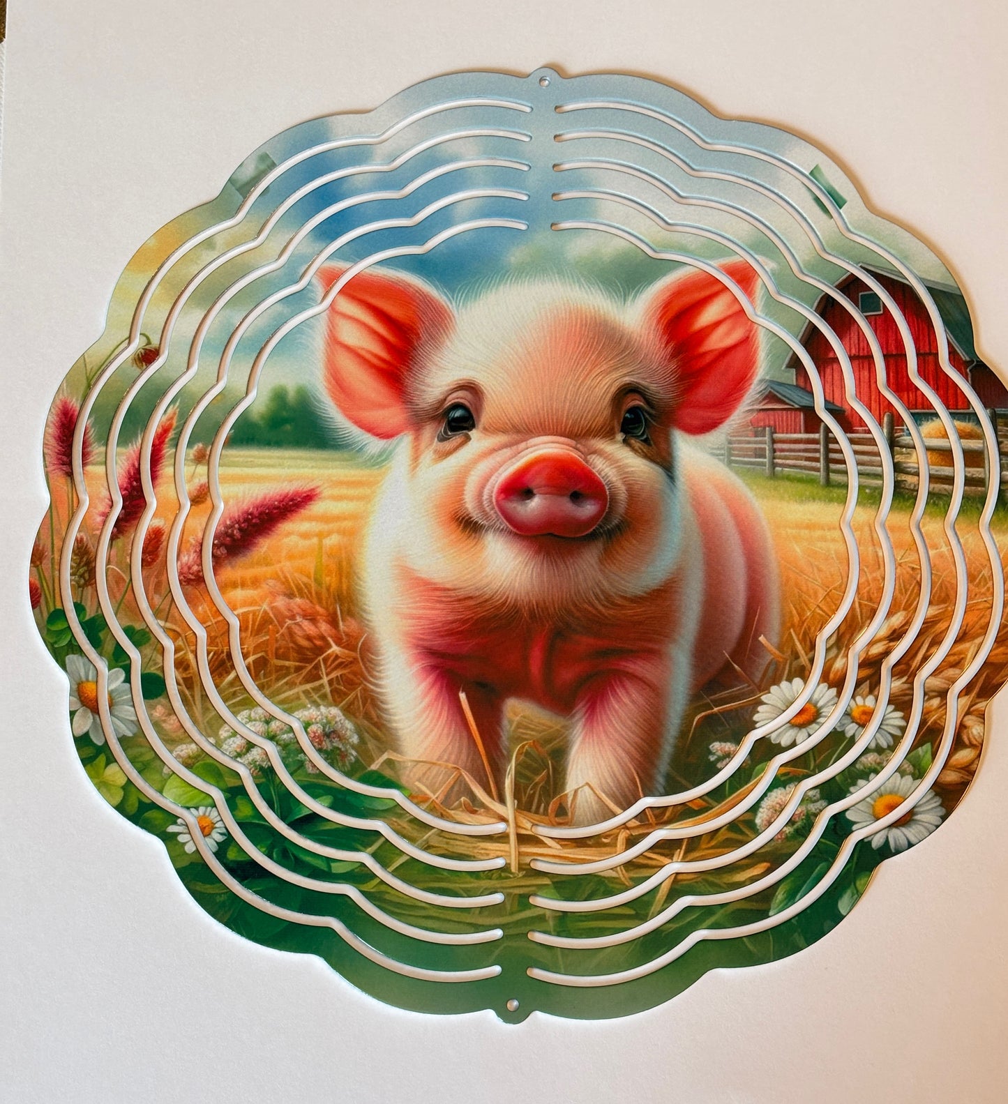 Cute Piglet Wind Spinner