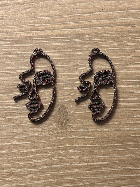 Half Face; 3D print Earrings