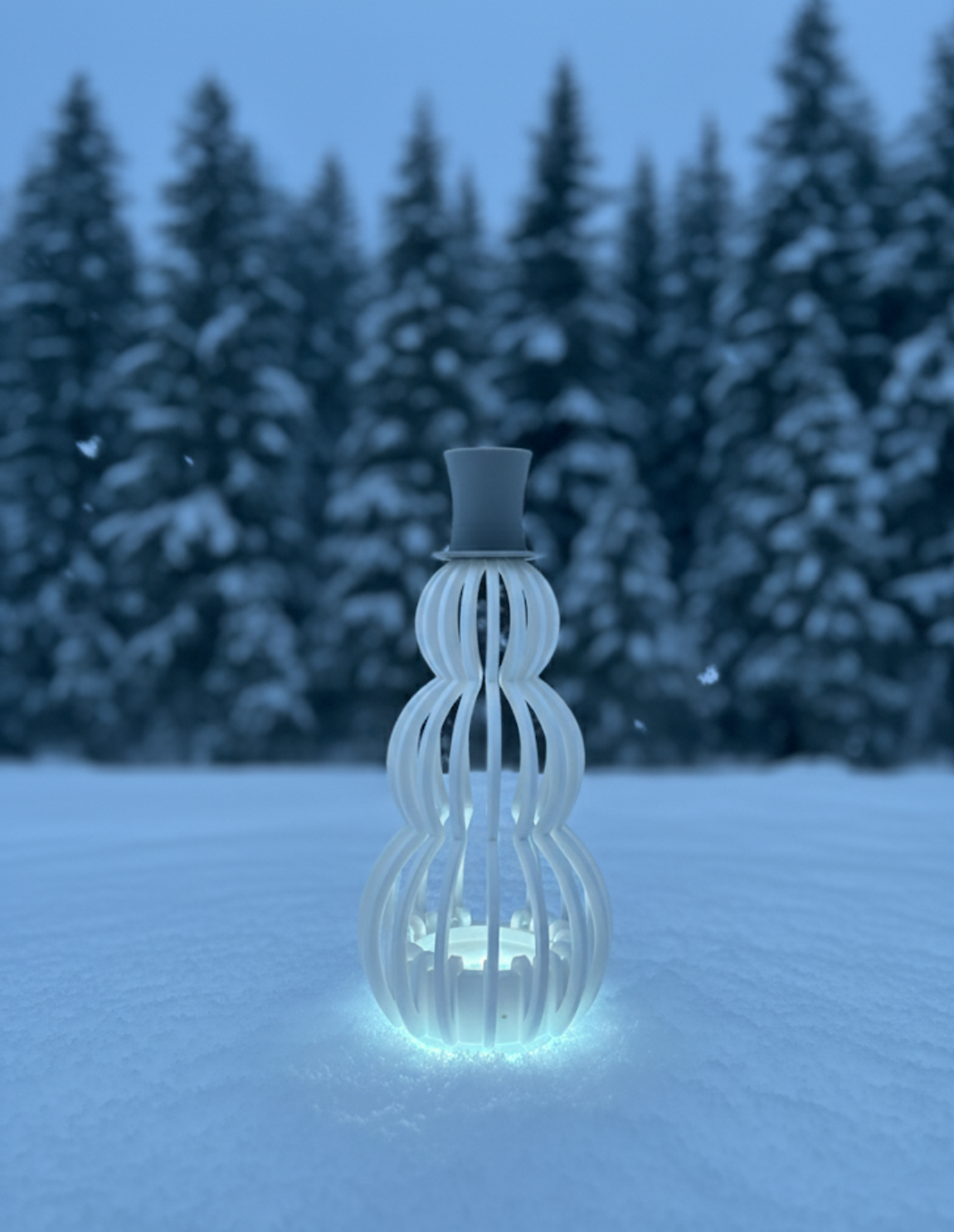 Modern Frosty Tea light, 3D print Home Decor