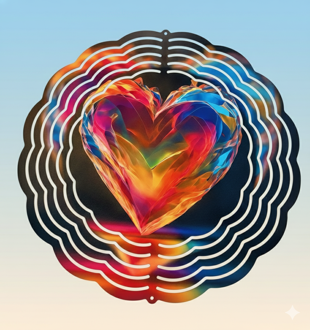 Electric Heart Wind Spinner