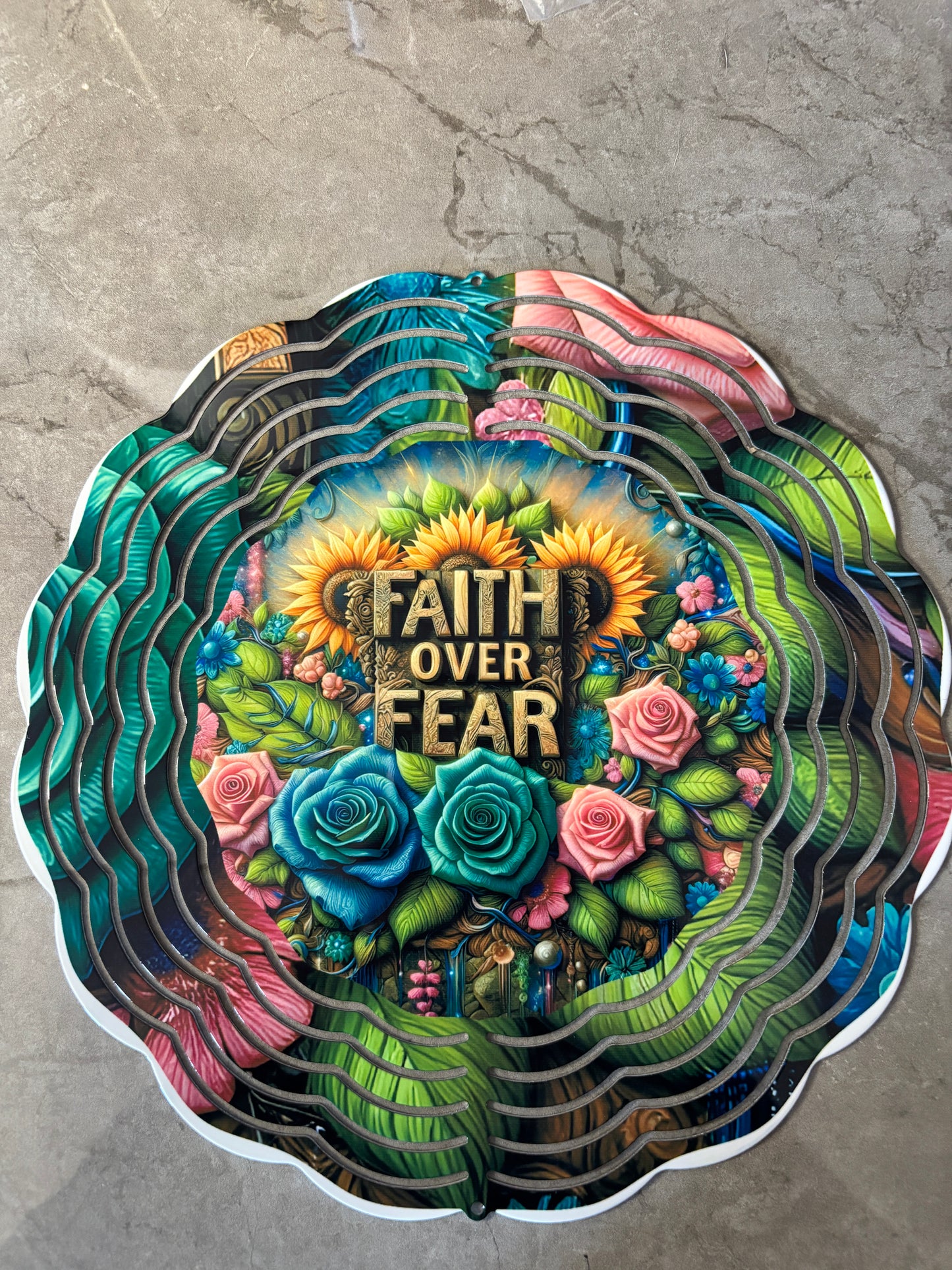 Faith Over Fear 8” Wind Spinner