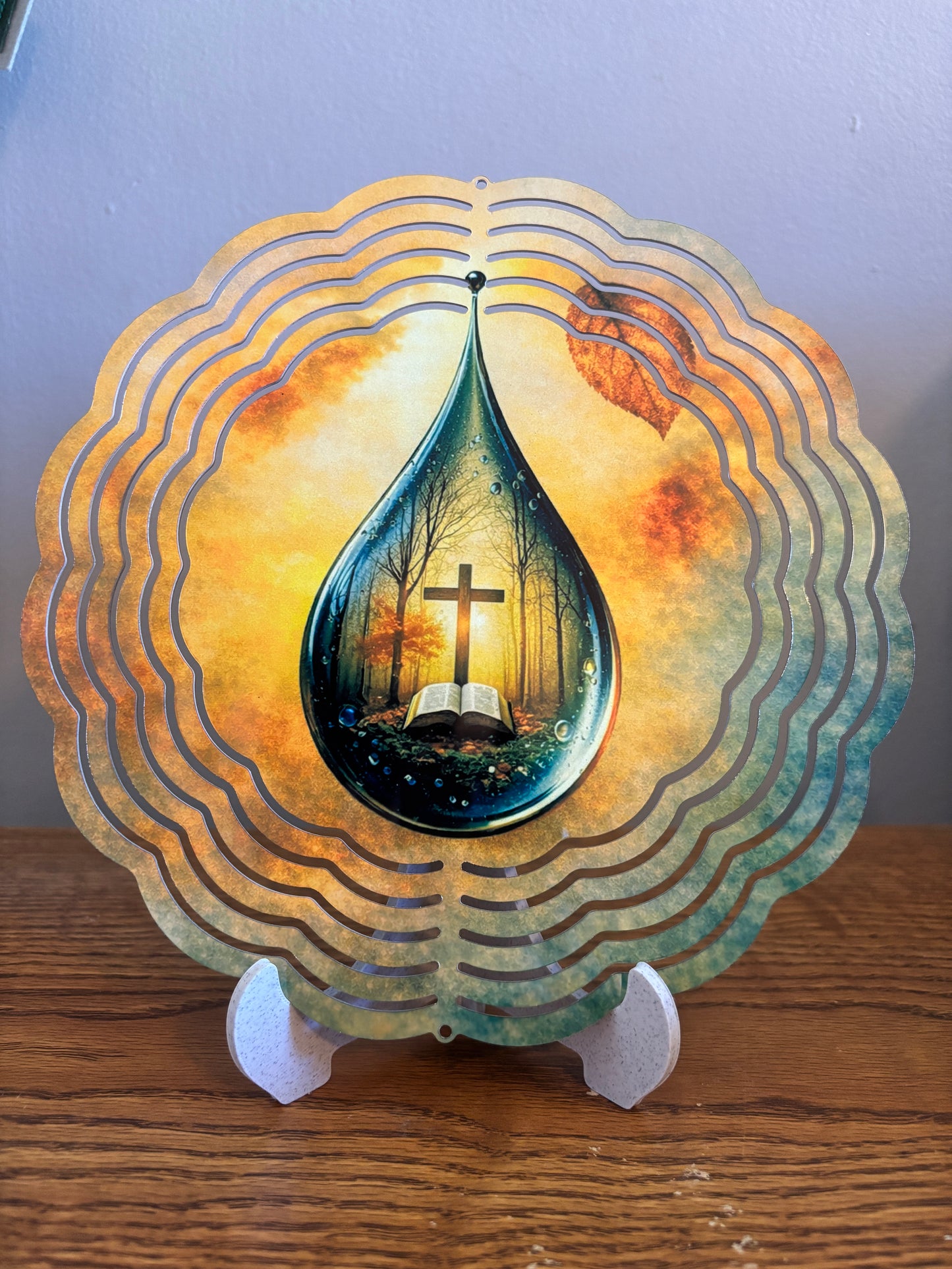 8" Faith & Grace Teardrop Wind Spinner