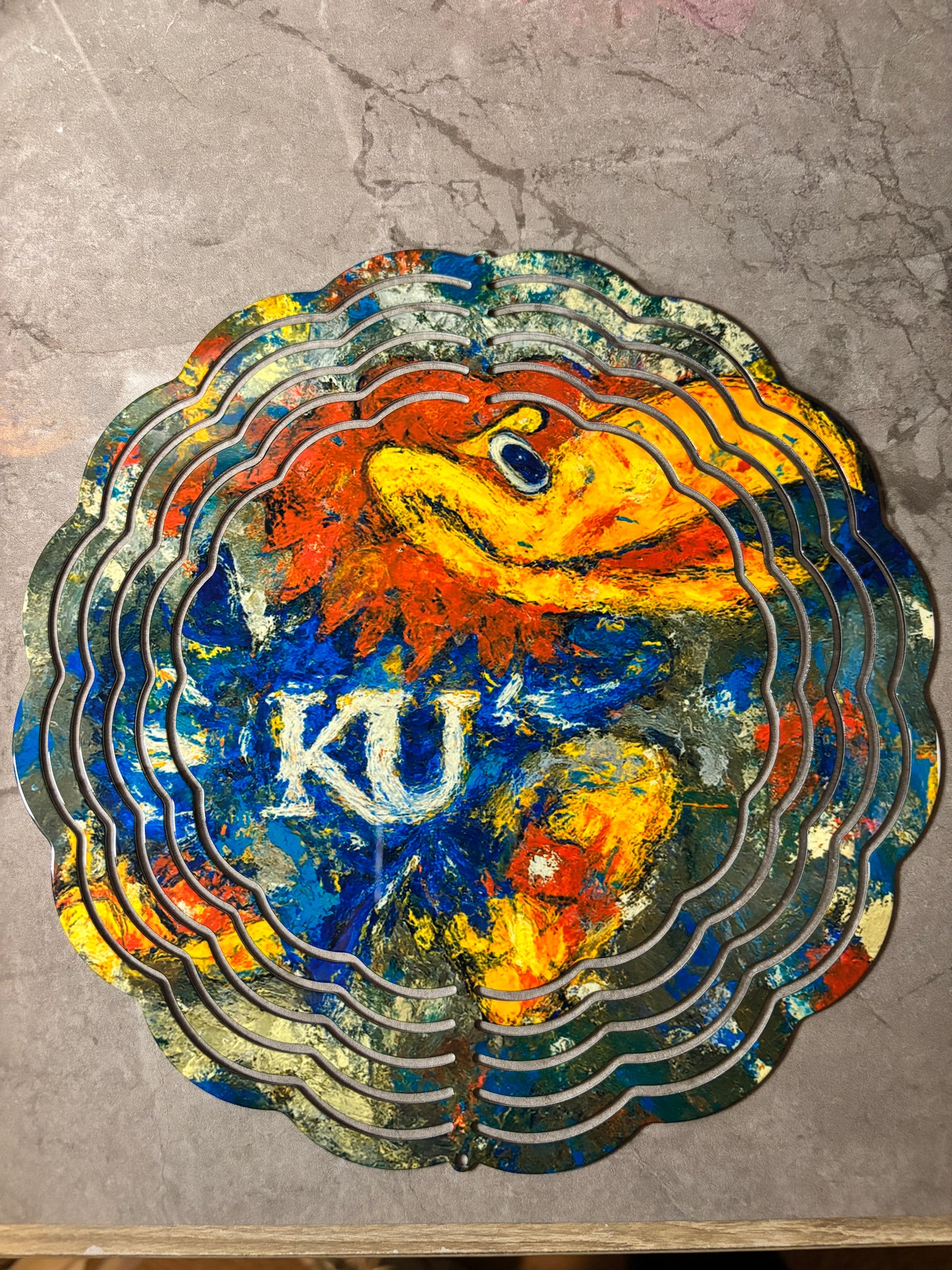 KU Jayhawk 8" Wind Spinner