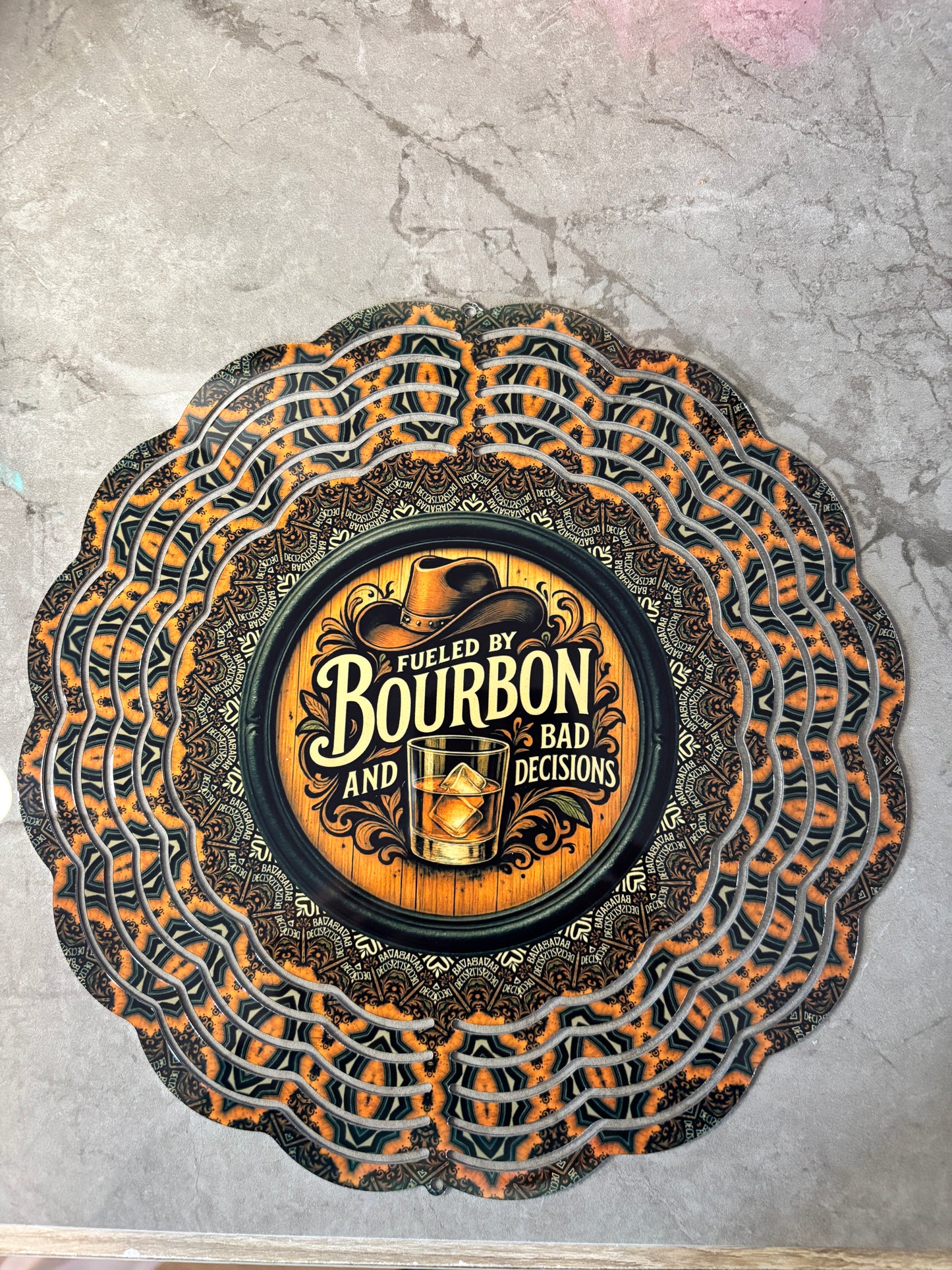 Fueled By Bourbon...8" Wind Spinner