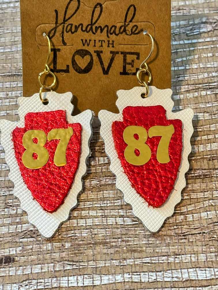 KC Chiefs #87 Arrowheads, Faux Leather
