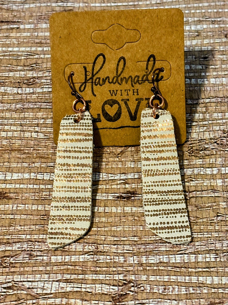 Champagne Stripe Faux Leather Bars