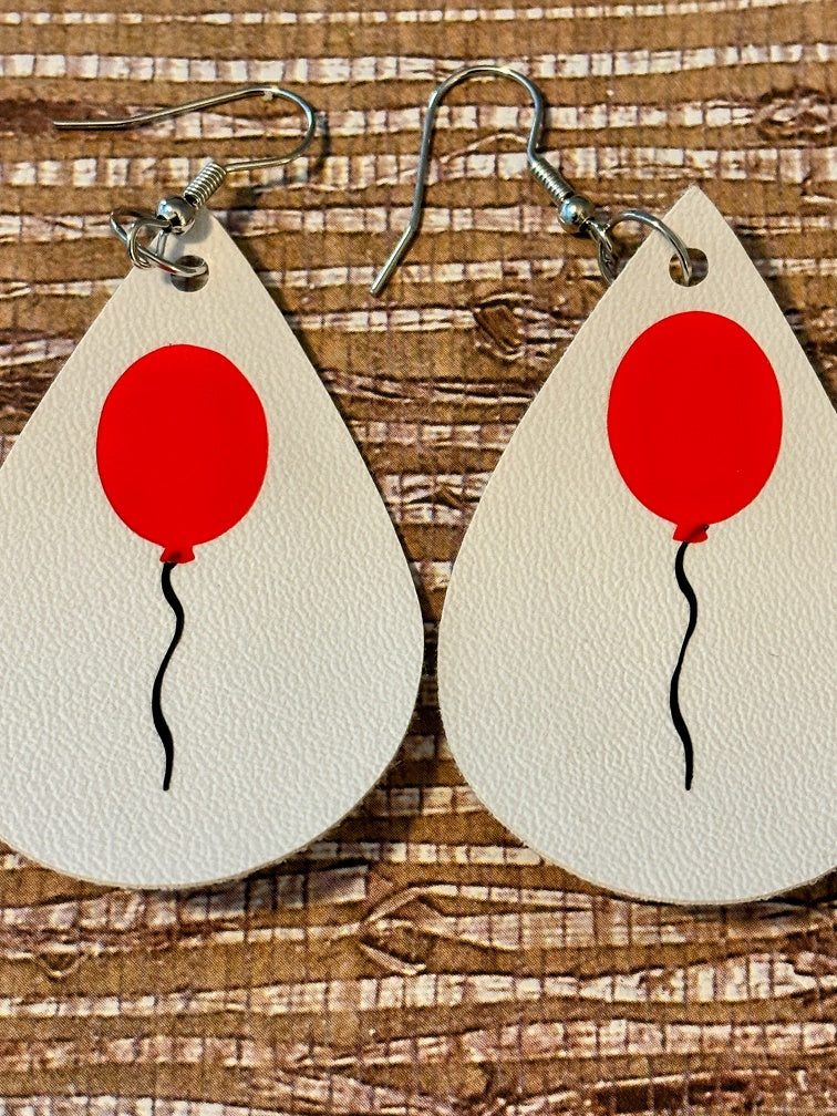 Everything Floats; Faux Leather Earrings
