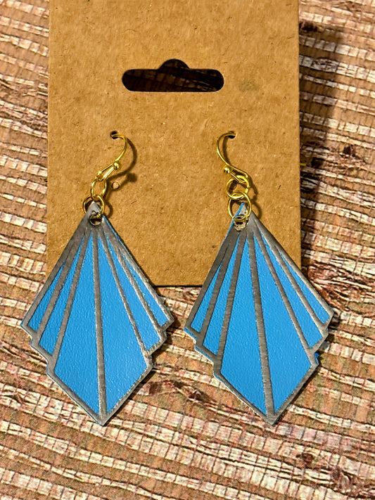 Deco Diva Faux Leather Earrings