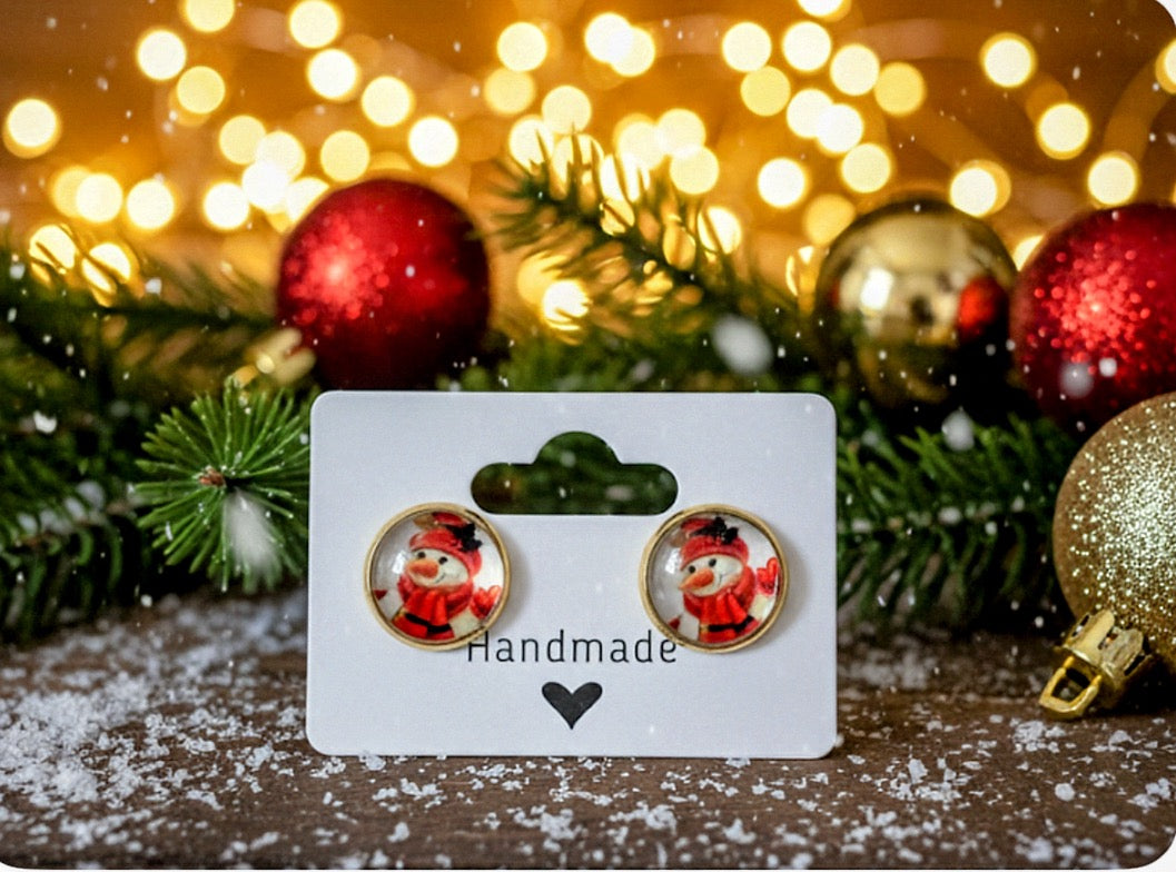 Holiday Snowman Hugs Earrings