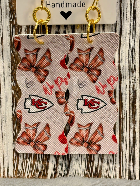 KC Waves Faux Leather Earrings