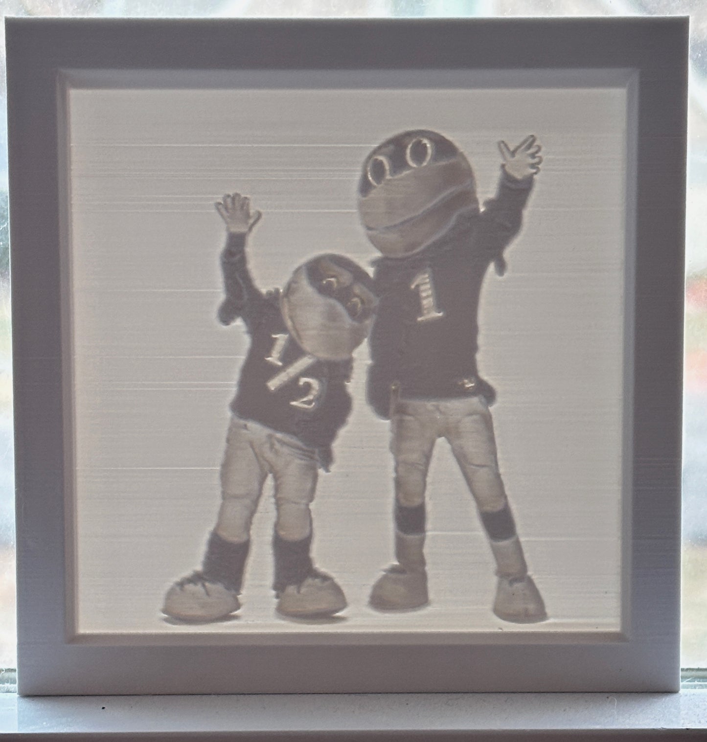 Rock Chalk Glow: Big Jay & Baby Jay Lithophane