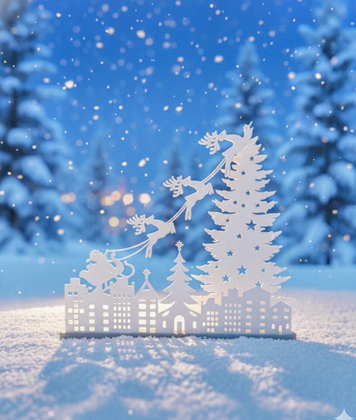 Santas Sleighride Tea Light decor; 3D print