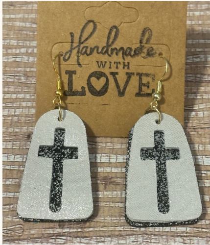 Grave Glam Dangles; Faux Leather