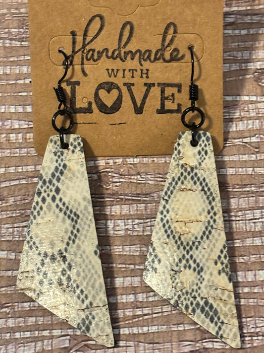 Desert Viper Faux Leather Earrings