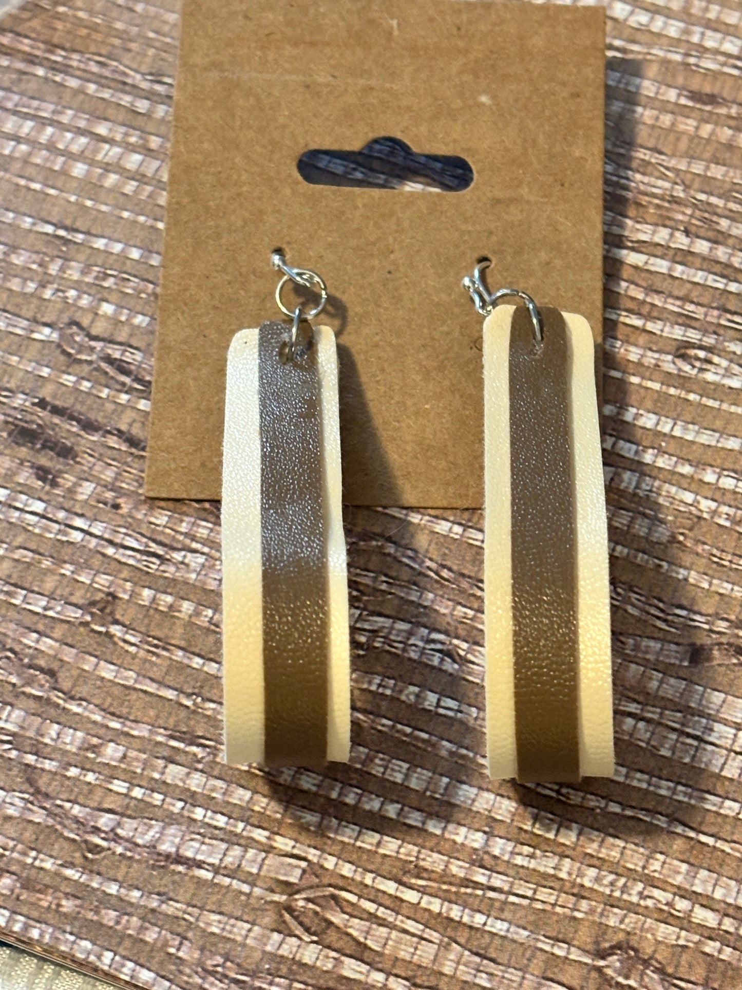 Latte Art Bar, Faux Leather Earrings