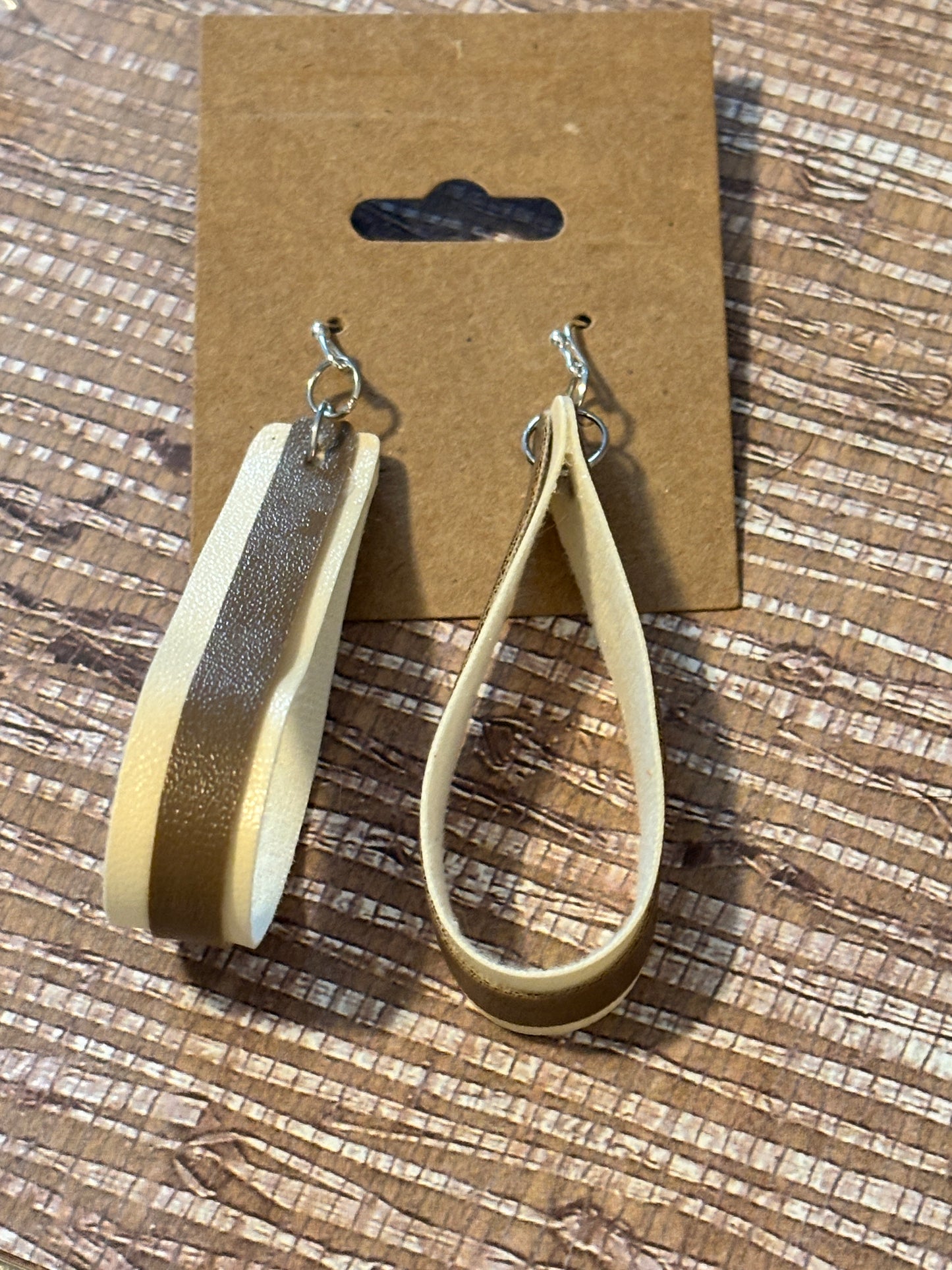 Latte Art Bar, Faux Leather Earrings