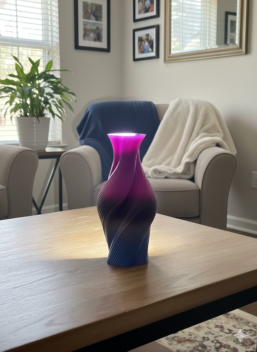 Radiant Swirl Vase