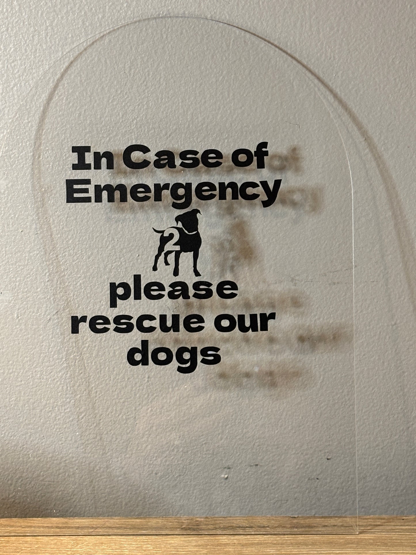In Case of Emergency Pet Acrylic Sign