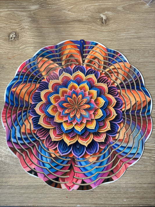 Vibrant Boho Mandala Wind Spinner