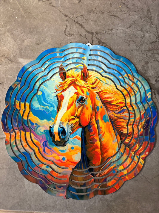 Colorful Horse 8” Wind Spinner