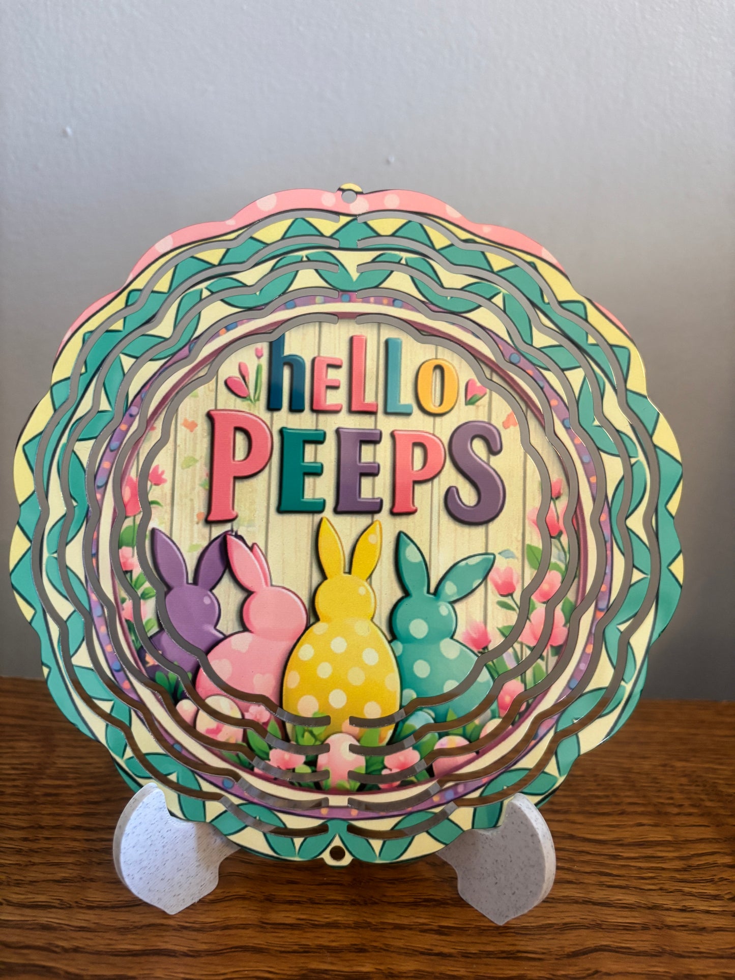 “Hello Peeps” Easter 8” Wind Spinner