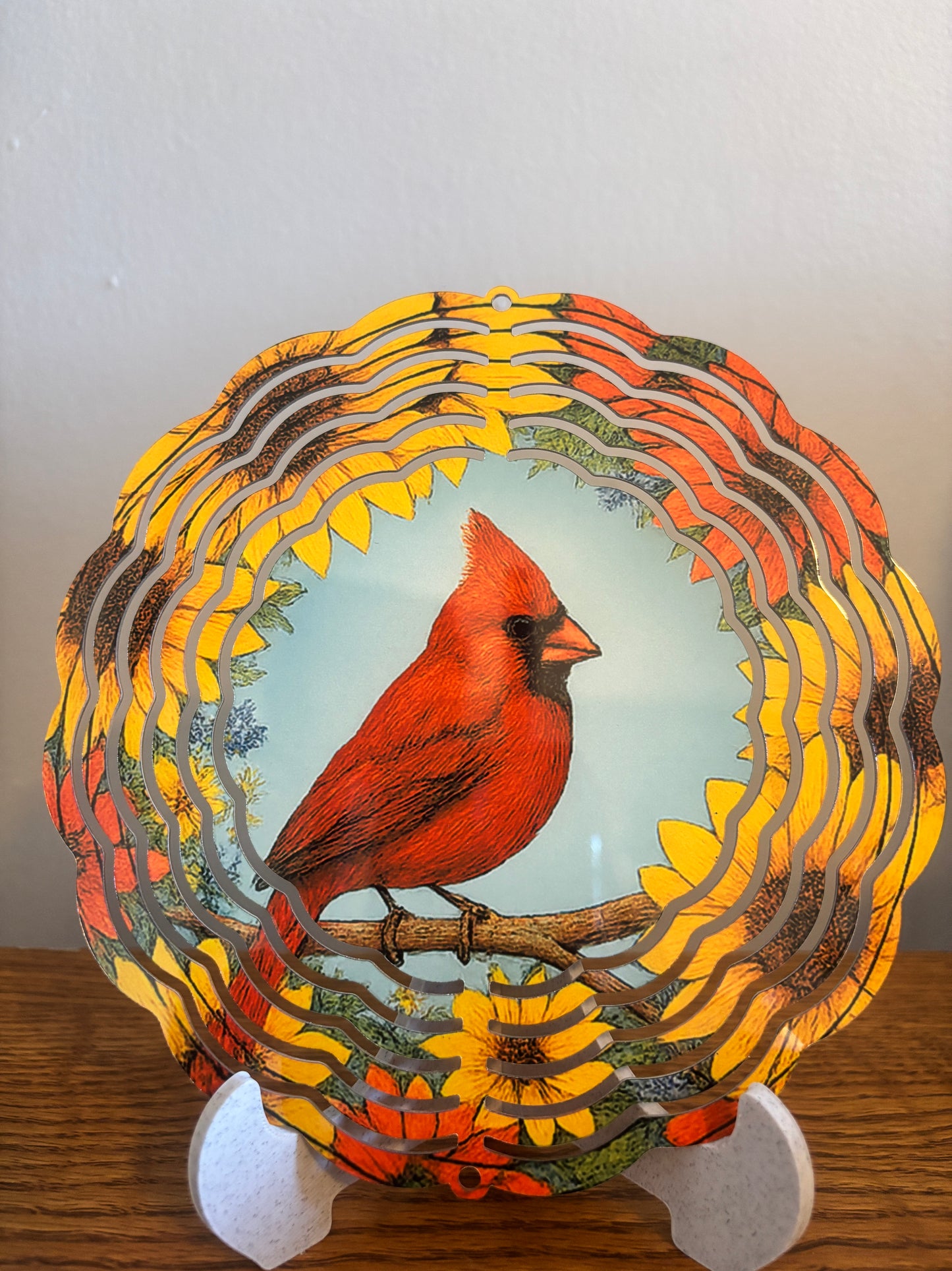 6" Cardinal in the Sunflowers – Vibrant