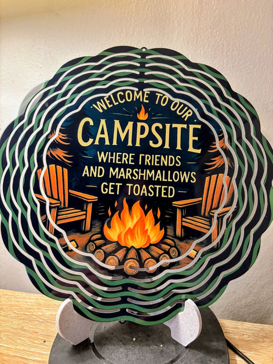Campfire Welcome Wind Spinner