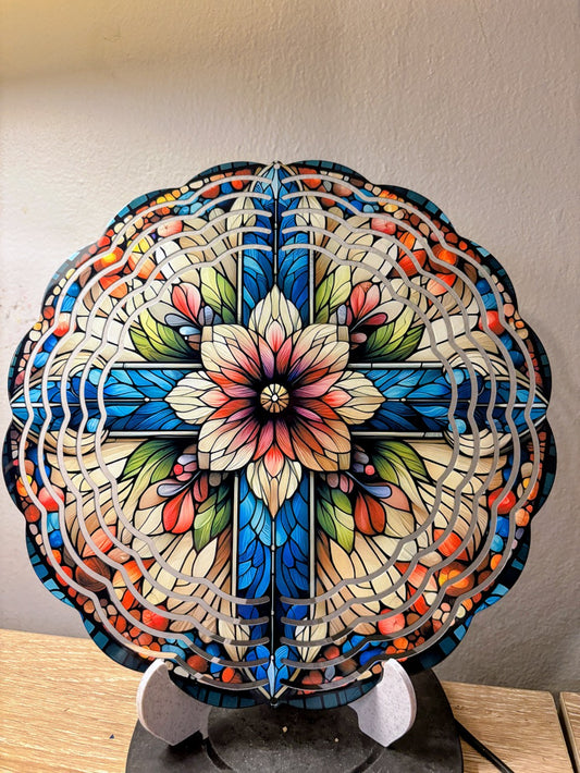Heaven’s Light Stained Glass Mandala Wind Spinner