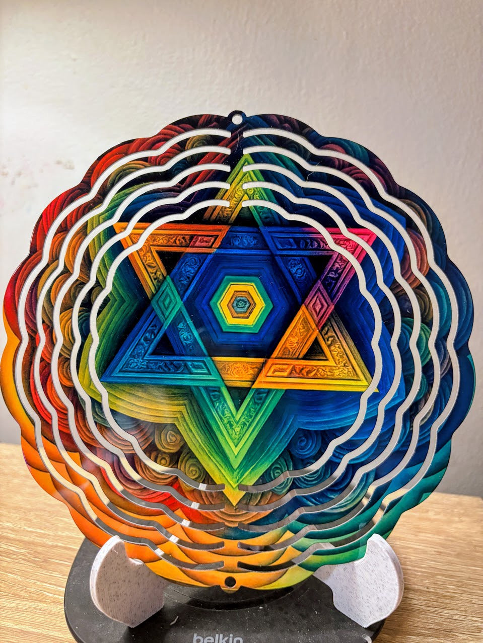 Radiant Star of David Wind Spinner