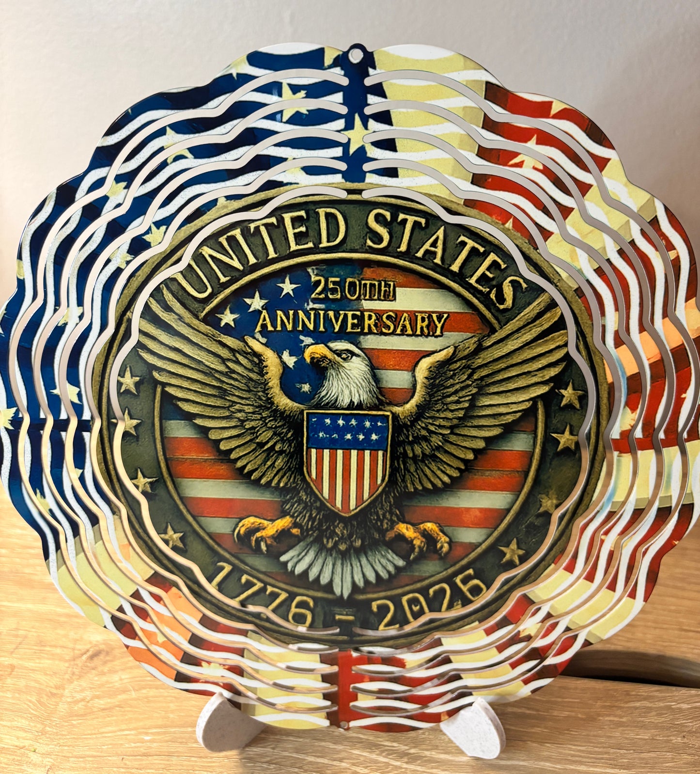Patriotic 250th Anniversary Eagle Wind Spinner