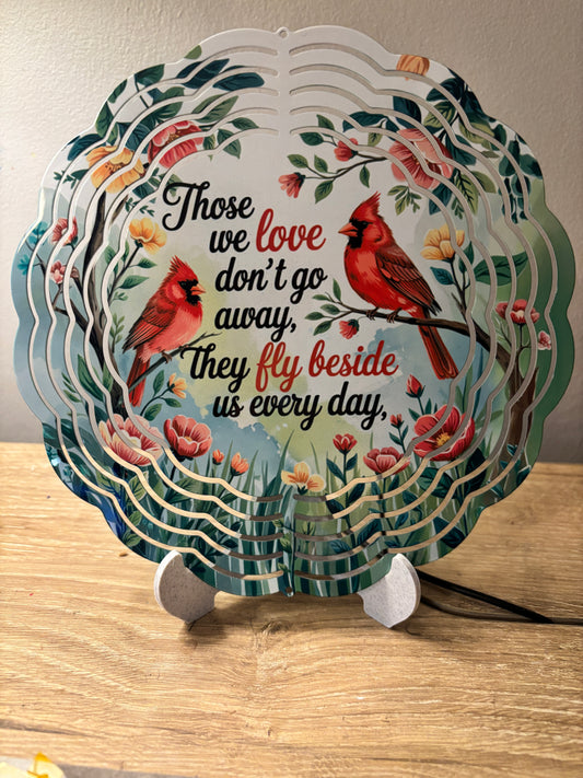 “Those We Love” Cardinal Memorial Wind Spinner – 8"