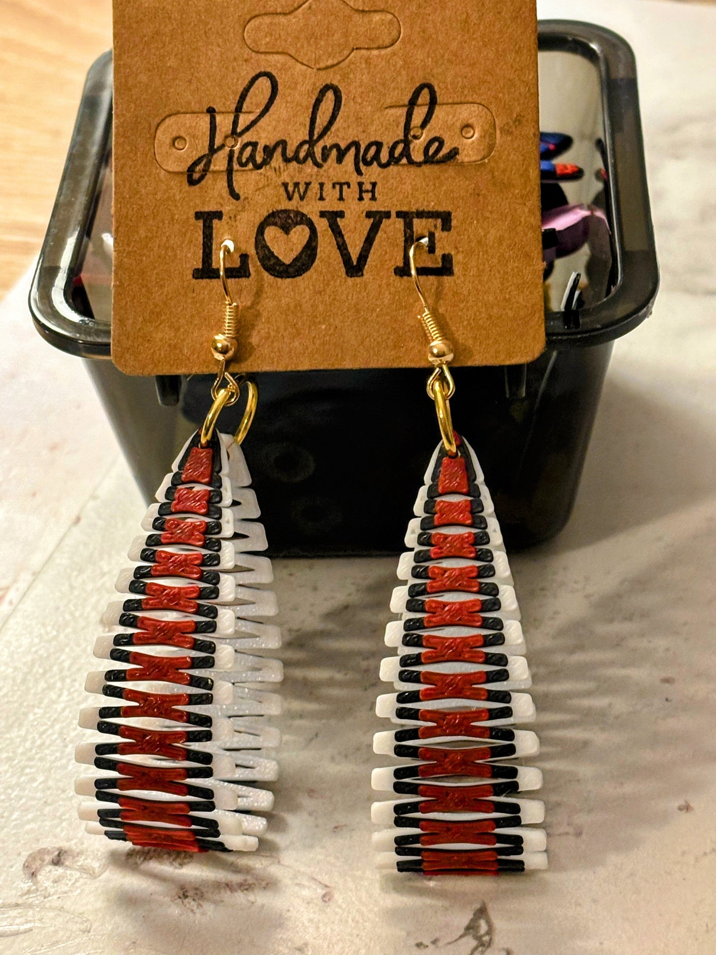 Living Hinge 3D print Earrings