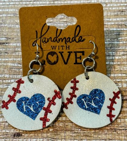 KC Royals Baseball; Faux Leather