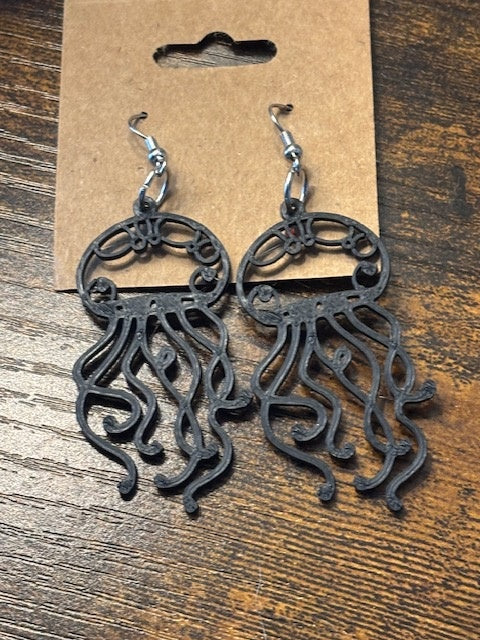 Jellyfish; 3D print Earrings