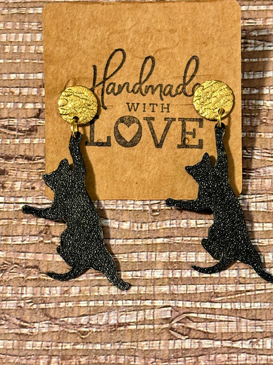 Purrrfectly Playful Cats; 3D print Earrings