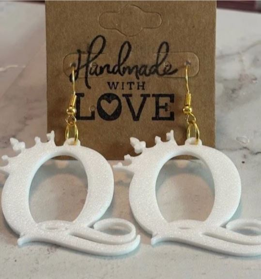 Queen For A Day; 3D Print Earrings