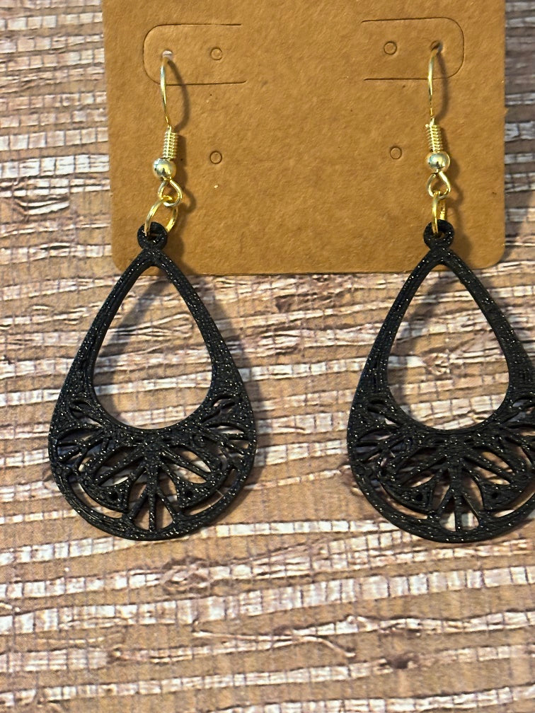 The Raven, 3D print Earrings