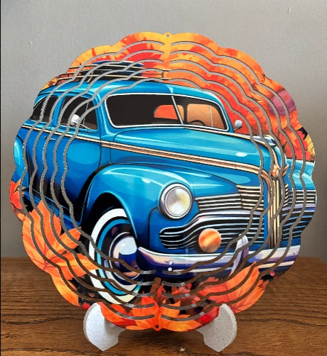 Retro Blue Cruiser 8" Wind Spinner