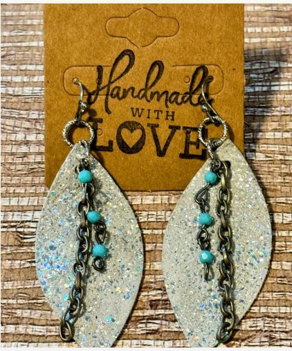 Stardust Dangles; Leather