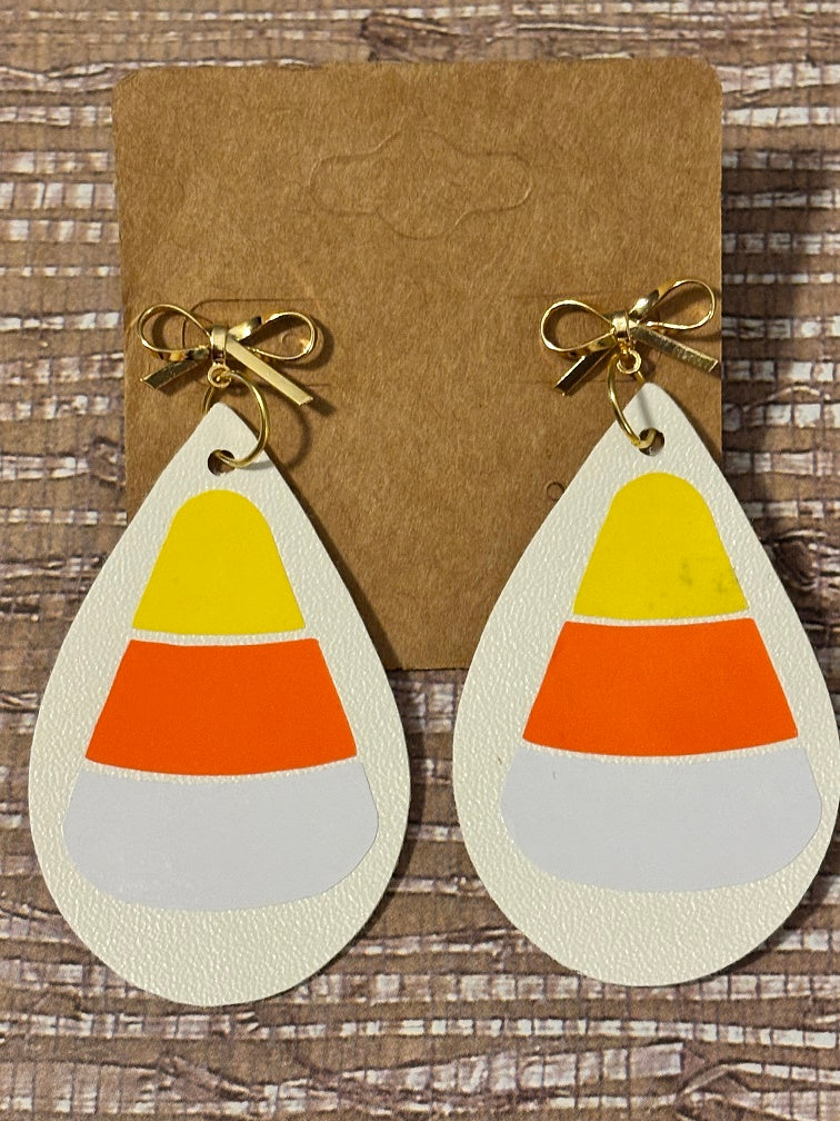 Trick or Treat Faux Leather Earrings