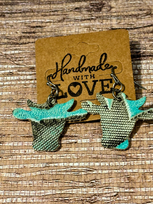 Country Flair Cows; Faux Leather