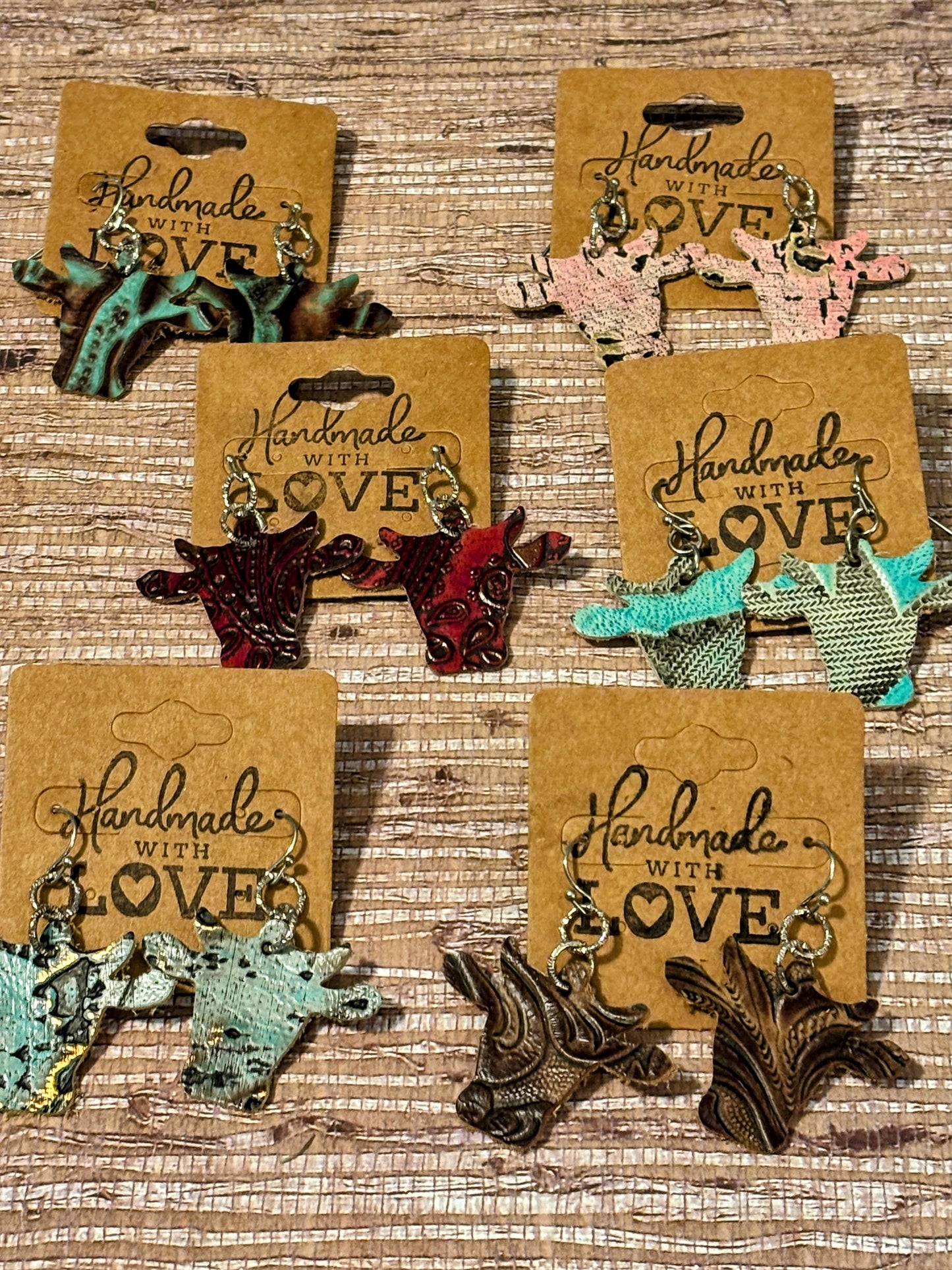 Country Flair Cows; Faux Leather