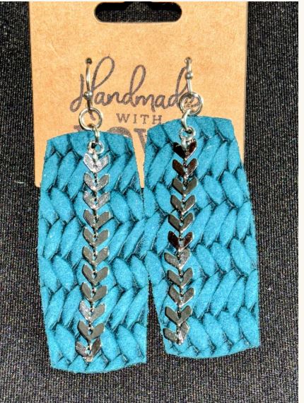 Southwestern Teal Chic; Faux Leather