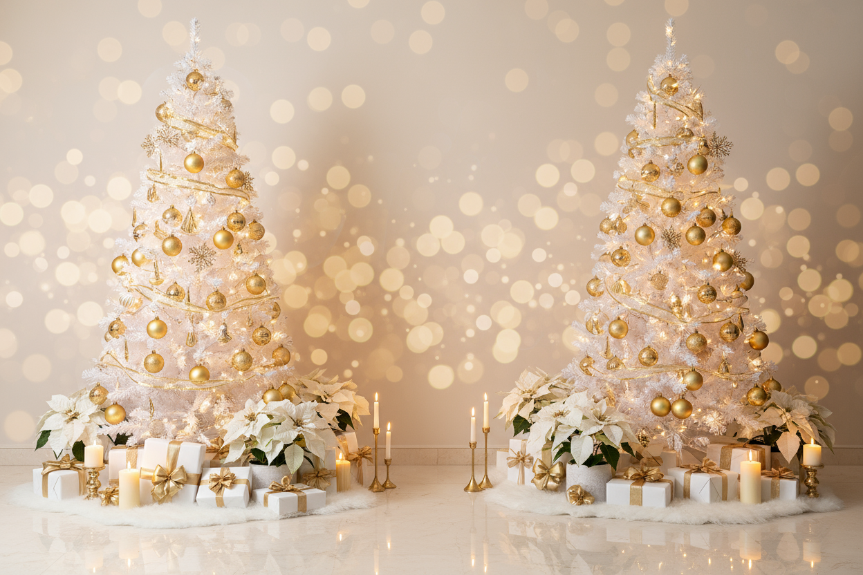 White and gold holiday theme